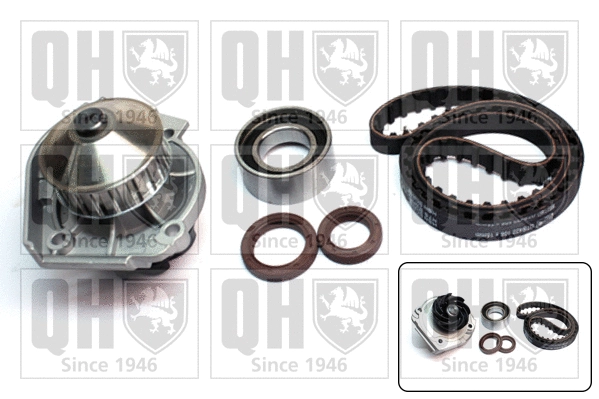 Pompe à eau + kit de courroie crantée QUINTON HAZELL QBPK1580