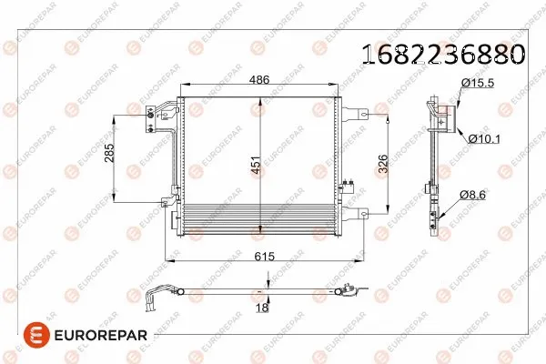 Condenseur, climatisation EUROREPAR 1682236880