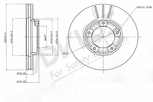 Disque de frein ADVICS-SEA A6F403