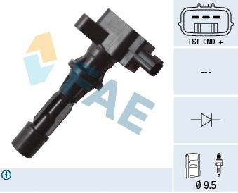 Bobine d'allumage FAE 80283