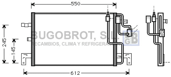 Condenseur, climatisation BUGOBROT 62-SB5032