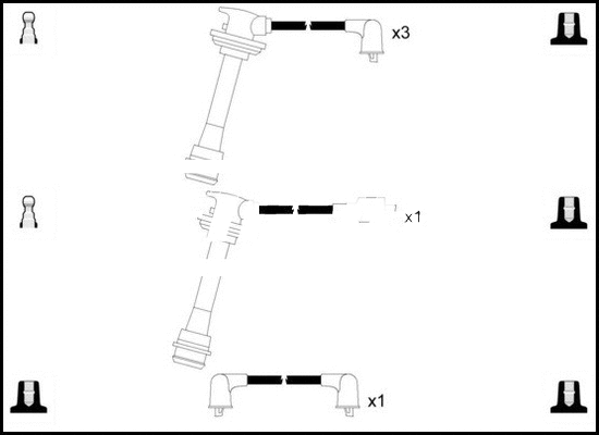 Kit de câbles d'allumage LEMARK HOES803