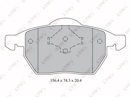 Kit de plaquettes de frein, frein à disque LYNXAUTO BD-1213