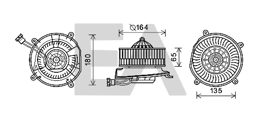 Moteur électrique, pulseur d'air habitacle EACLIMA 42A50033