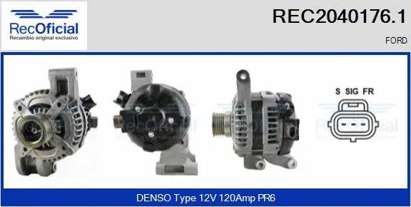 Alternateur RECOFICIAL REC2040176.1