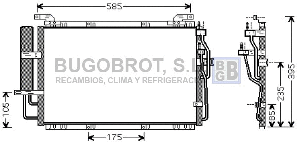 Condenseur, climatisation BUGOBROT 62-HY5091