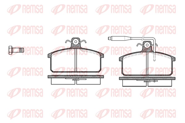 Kit de plaquettes de frein, frein à disque REMSA 0128.02