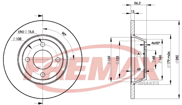 Disque de frein FREMAX BD-8014
