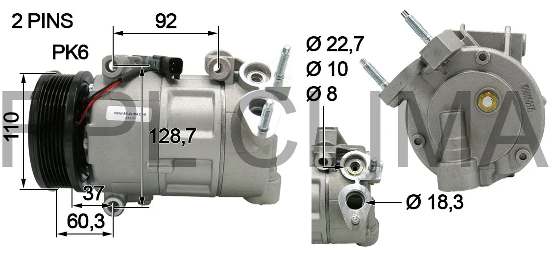 Compresseur, climatisation RPL QUALITY APCOFD0077