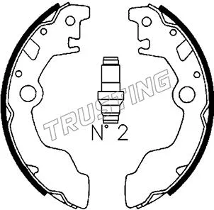 Jeu de mâchoires de frein TRUSTING 110.330
