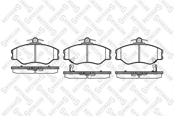 Kit de plaquettes de frein, frein à disque STELLOX 505 002-SX