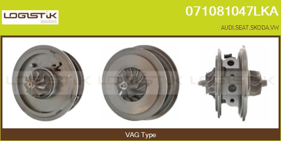 Groupe carter, turbocompresseur LGK 071081047LKA
