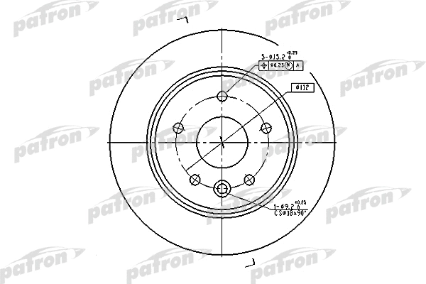 Disque de frein PATRON PBD2794