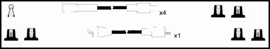 Kit de câbles d'allumage LEMARK HOES672