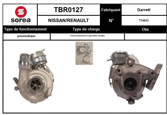 Turbocompresseur, suralimentation EAI TBR0127