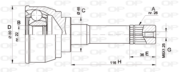 Jeu de joints, arbre de transmission OPEN PARTS CVJ5367.10