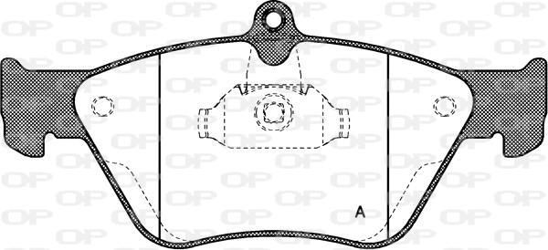 Kit de plaquettes de frein, frein à disque OPEN PARTS BPA0468.00