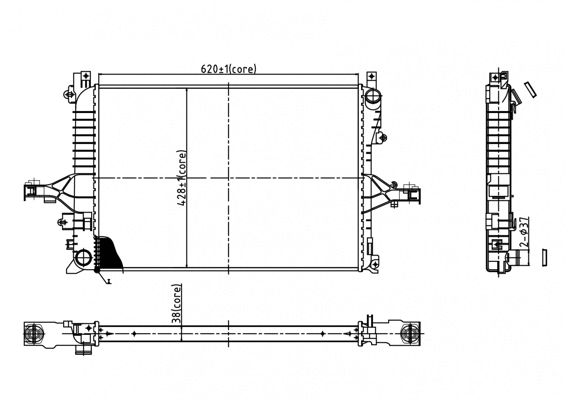 Radiateur, refroidissement du moteur HART 612 373