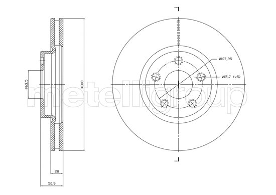 Disque de frein CIFAM 800-1834C