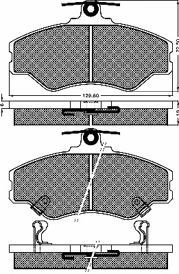 Kit de plaquettes de frein, frein à disque BSF 10390