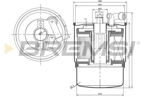 Filtre à carburant BREMSI FE0346