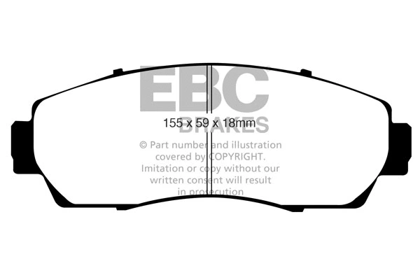 Kit de plaquettes de frein, frein à disque EBC Brakes DP61743