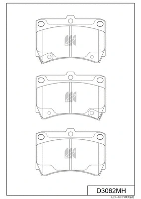 Kit de plaquettes de frein, frein à disque MK Kashiyama D3062MH