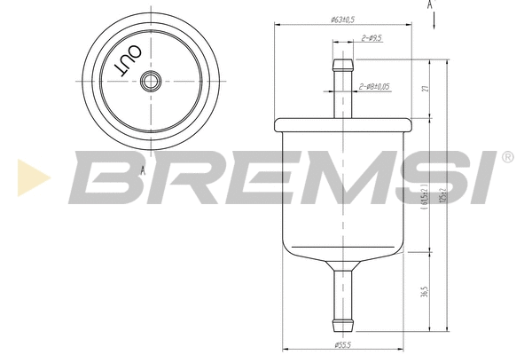 Filtre à carburant BREMSI FE1514