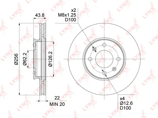 Disque de frein LYNXAUTO BN-1431