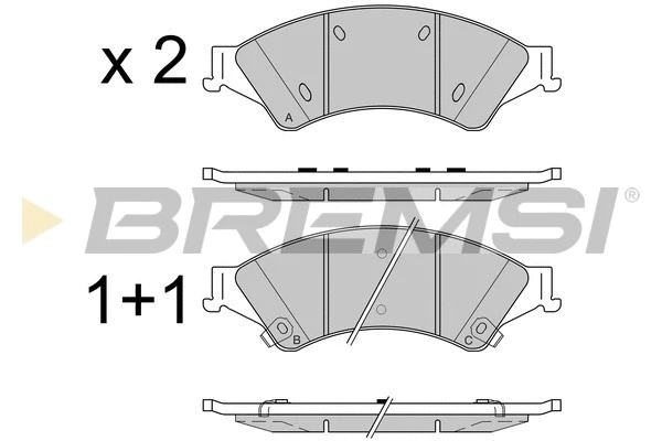 Kit de plaquettes de frein, frein à disque BREMSI BP3527