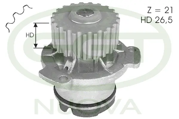 Pompe à eau, refroidissement du moteur GGT PA10547
