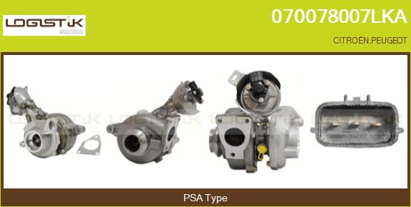 Turbocompresseur, suralimentation LGK 070078007LKA