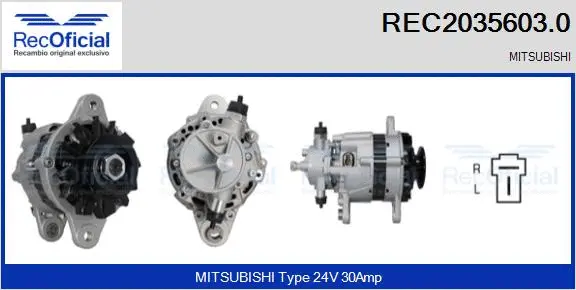 Alternateur RECOFICIAL REC2035603.0