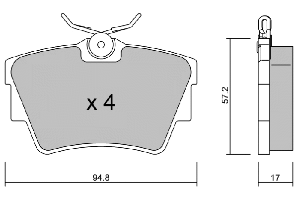 Kit de plaquettes de frein, frein à disque AISIN BPNI-2006