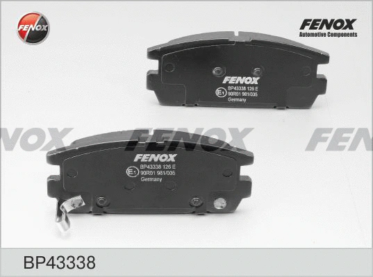 Kit de plaquettes de frein, frein à disque FENOX BP43338