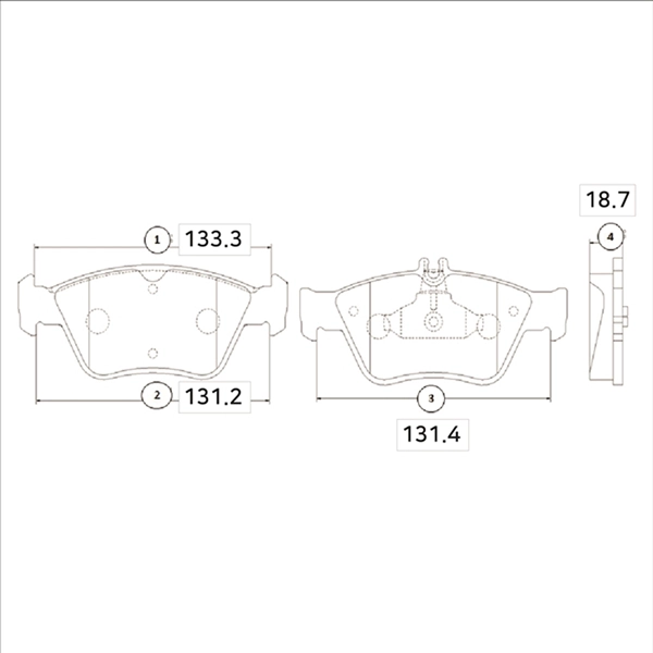 Kit de plaquettes de frein, frein à disque CTR GK0041