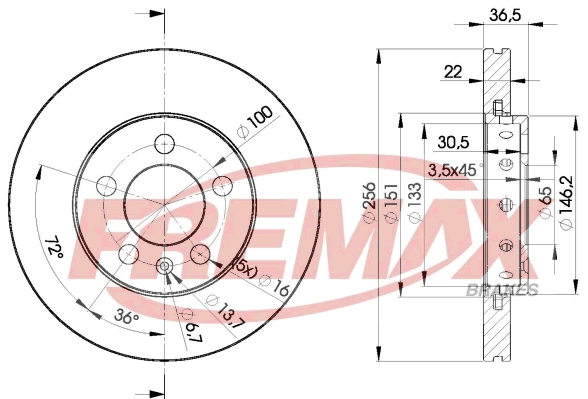 Disque de frein FREMAX BD-5602