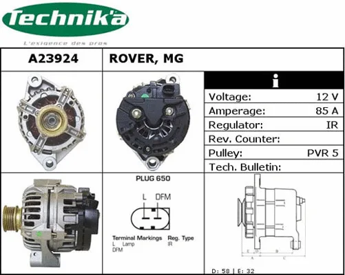 Alternateur Technika A23924
