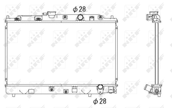 Radiateur, refroidissement du moteur NRF 53286