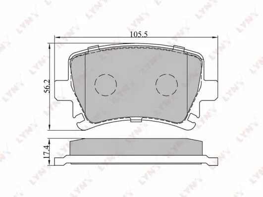 Kit de plaquettes de frein, frein à disque LYNXAUTO BD-1204