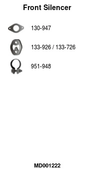 Silencieux avant FA1 MD001222
