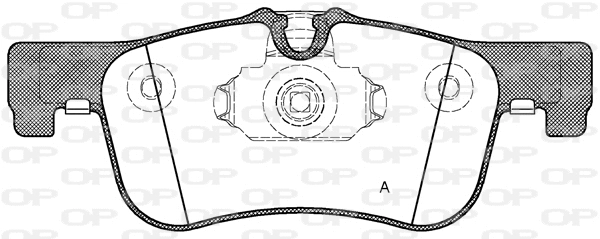 Kit de plaquettes de frein, frein à disque OPEN PARTS BPA1478.10