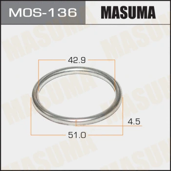 Bague d'étanchéité, tuyau d'échappement MASUMA MOS-136