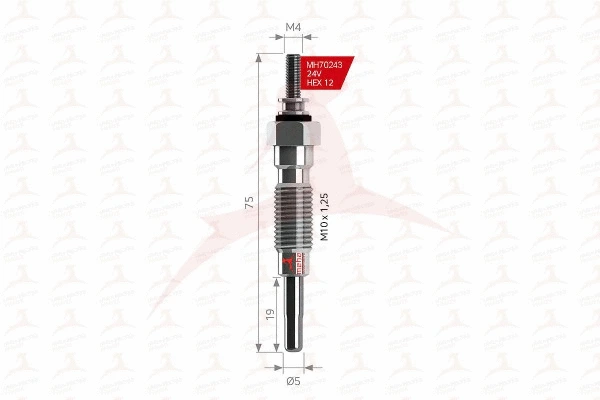 Bougie de préchauffage MEHA AUTOMOTIVE MH70243
