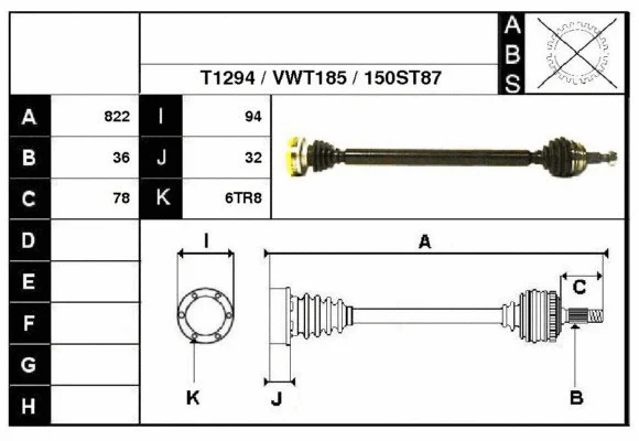 Arbre de transmission Technika 67150