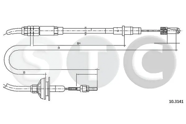 Tirette à câble, commande d'embrayage STC T483633