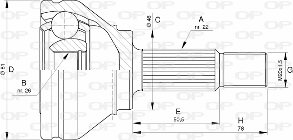 Jeu de joints, arbre de transmission OPEN PARTS CVJ5760.10