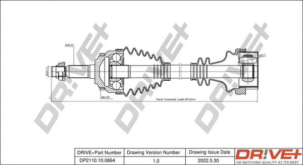 Arbre de transmission Dr!ve+ DP2110.10.0864