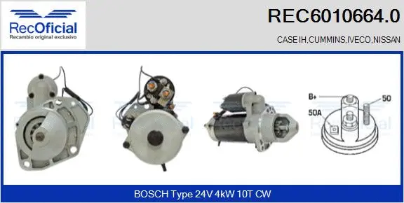 Démarreur RECOFICIAL REC6010664.0