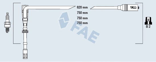 Kit de câbles d'allumage FAE 85065